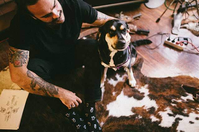 Alejandro Gómez ilustrador Alejandro y su perro