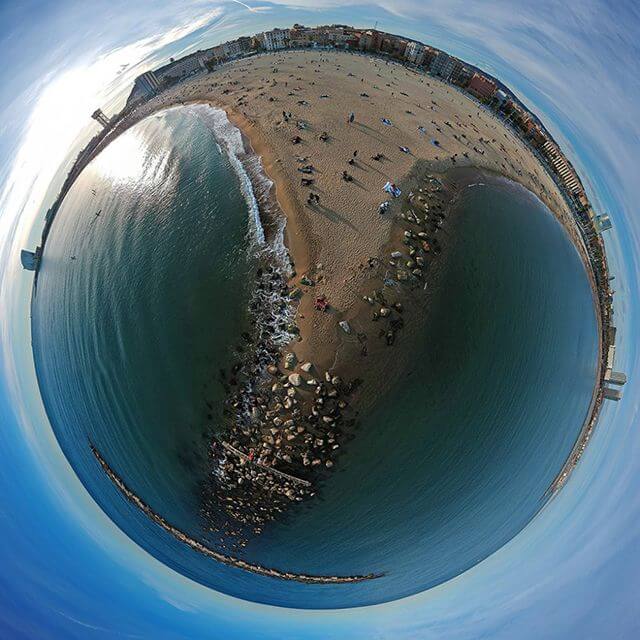 Playa de la Barceloneta en 360º